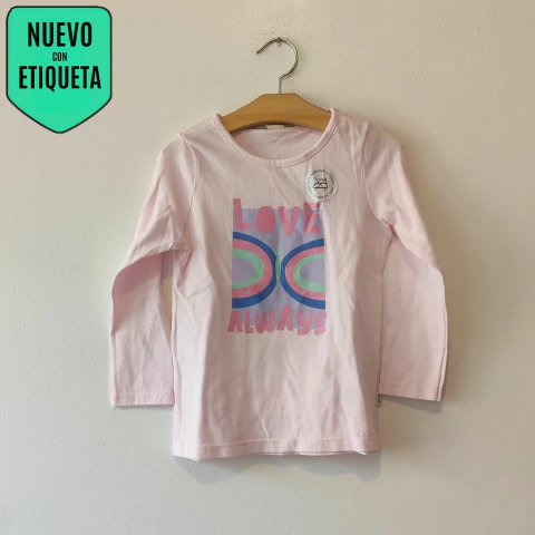 REMERA - CHEEKY - TALLE 3 AÑOS - ROSA CON LEYENDA - comprar online