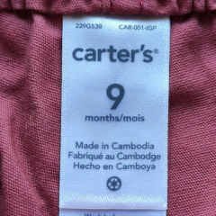 PANTALON - CARTER´S - TALLE 9 MESES - GABARDINA BORDO en internet