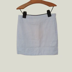 POLLERA - CASTAWAY - TALLE 4 AÑOS - BLANCO A RAYAS CELESTE