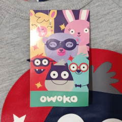 REMERA - OWOKO - TALLE 12 MESES - GRIS MOTIVO MONSTRUO - comprar online
