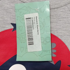REMERA - OWOKO - TALLE 12 MESES - GRIS MOTIVO MONSTRUO en internet