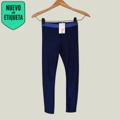 LEGGING - H&M - TALLE 7 AÑOS - AZUL CON BRILLOS