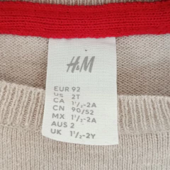 SWEATER - H&M - TALLE 2 AÑOS - MARRÓN MOTIVO RENO en internet