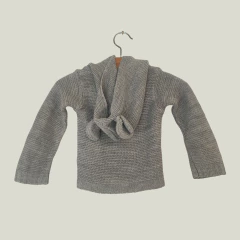 SAQUITO - MINI ANIMA - TALLE 0 A 4 MESES - TEJIDO GRIS en internet