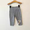 PANTALÓN - MOOMIN - TALLE 6 MESES - RAYAS AZUL CON MOTIVO BRUJITA