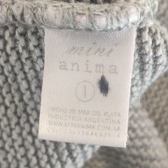 SAQUITO - MINI ANIMA - TALLE 0 A 4 MESES - TEJIDO GRIS - PilchaGo