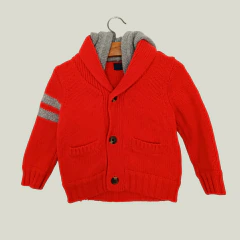 CARDIGAN - GAP - TALLE 12 MESES - NARANJA Y GRIS
