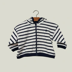 CAMPERA LIVIANA - PETIT BATEAU - TALLE 6 MESES - A RAYAS BLANCO Y AZUL