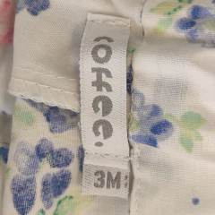 SHORT - COFFEE - TALLE 3 MESES - BLANCO MOTIVO FLORES