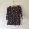 VESTIDO - OLD NAVY - TALLE 12 A 18 MESES - NEGRO FLORES ROJAS