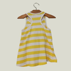 MUSCULOSA - MIMO - TALLE 3 AÑOS - A RAYAS AMARILLO Y BLANCO MOTIVO PIÑA CON LENTEJUELAS en internet
