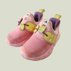 ZAPATILLAS - ADIDAS - TALLE AR 20 - ROSA Y AMARILLO MOTIVO LEGO en internet