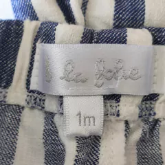 PANTALÓN - LE FOLIE - TALLE 1 MES - A RAYAS CELESTE en internet