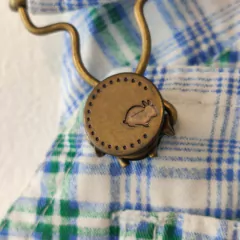 JARDINERO - BABYCOTTONS - TALLE 6 MESES - CUADROS BLANCO Y CELESTE en internet