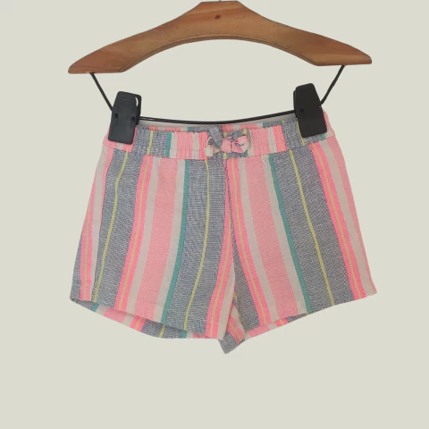SHORT - CARTER'S - TALLE 6 MESES - A RAYAS ROSA Y CELESTE - comprar online