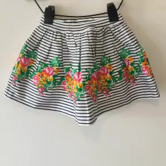 POLLERA - JANIE AND JACK - TALLE 6 A 12 MESES - A RAYAS BLANCO Y AZUL MOTIVO FLORES - comprar online