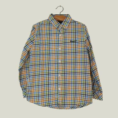 CAMISA - MAYORAL - TALLE 5 AÑOS - A CUADROS CELESTE, VERDE Y NARANJA - comprar online