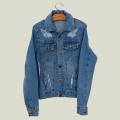 CAMPERA JEAN - HOUSTON - TALLE 6 AÑOS - CELESTE