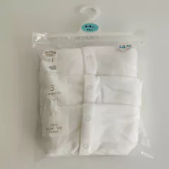 OSITO - PRIMARK - TALLE 6 A 9 MESES - SET X3 UNIDADES BLANCO