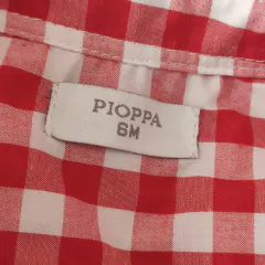 BODY CAMISA MC - PIOPPA - TALLE 6 MESES - A CUADROS ROJA en internet