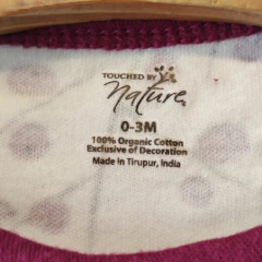 VESTIDO - TOUCHED BY NATURE - TALLE 0 A 3 MESES - BLAMCO MOTIVO FLORES - PilchaGo