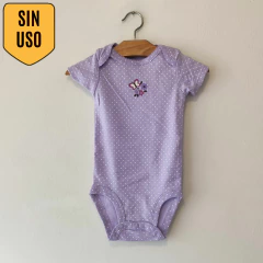 BODY - CARTER'S - TALLE 3 MESES - A LUNARES LILA MOTIVO FLORES - comprar online