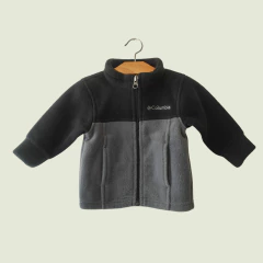 CAMPERA - COLUMBIA - TALLE 3 A 6 MESES - POLAR GRIS Y NEGRO - comprar online