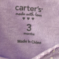 BODY - CARTER'S - TALLE 3 MESES - A LUNARES LILA MOTIVO FLORES - PilchaGo