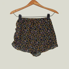 CONJUNTO - PRIMARK - TALLE 9 AÑOS - SET X2 (BLUSA Y SHORT) NEGRO MOTIVO FLORES - tienda online