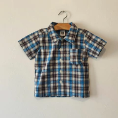 CAMISA - CARTER'S - TALLE 3 MESES - A CUADROS CELESTE Y MARRÓN - comprar online