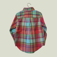 CAMISA - RALPH LAUREN - TALLE 3 AÑOS - A CUADROS ROJO Y VERDE en internet