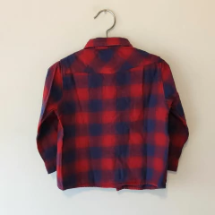 CAMISA ML - ZARA - TALLE 9 A 12 MESES - A CUADROS AZUL Y ROJO en internet