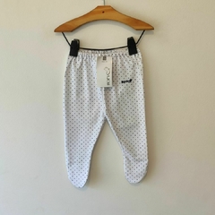 Imagen de CONJUNTO - SORVO - TALLE 1 A 2 MESES - SET X2 PIEZAS (BODY ML Y PANTALÓN BLANCO A LUNARES NEGRO)