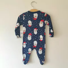 OSITO - OLD NAVY - TALLE 0 A 3 MESES - AZUL MOTIVO PAPÁ NOEL - PilchaGo