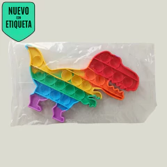 POP IT - MOTIVO DINOSAURIO MULTICOLOR (15 CM X 20 CM)
