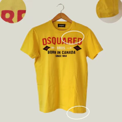 REMERA - DSQUARED2 - TALLE 10 AÑOS - AMARILLO CON LEYENDA DSQUARED2 - tienda online