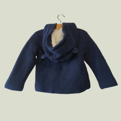 SACO - PRIMARK - TALLE 12 A 18 MESES - TEJIDO AZUL CON CORDERITO INTERIOR en internet