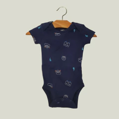 BODY - CARTER'S - TALLE 0 MESES - AZUL MOTIVO MONSTRUOS - comprar online