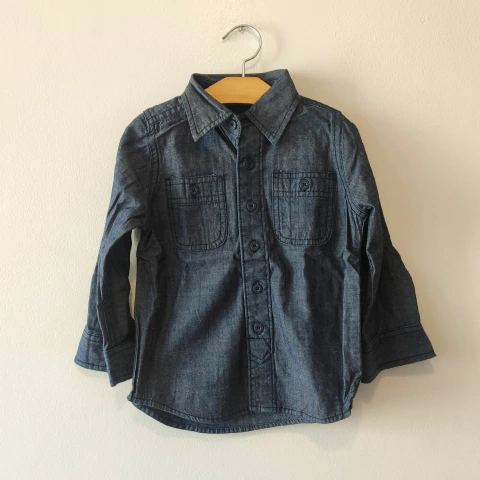 CAMISA ML - OSHKOSH - TALLE 3 AÑOS - SIMIL JEAN AZUL - comprar online