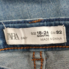 PANTALÓN JEAN - ZARA - TALLE 18 A 24 MESES - AZUL - PilchaGo