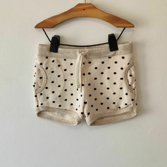 SHORT - LITTLE AKIABARA - TALLE 6 AÑOS - BEIGE A LUNARES