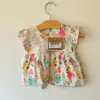 BLUSA - MINIMIMO - TALLE 6 A 9 MESES - BLANCO MOTIVO FLORES