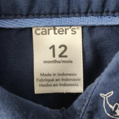 CAMISA - CARTER'S - TALLE 12 MESES - AZUL MOTIVO VARIOS - PilchaGo