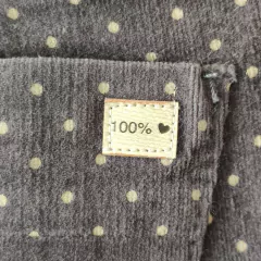 PANTALÓN - ZARA - TALLE 6 A 9 MESES - MICROCORDEROY GRIS CON LUNARES en internet