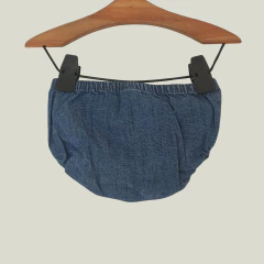 Imagen de VESTIDO - CARTER'S - TALLE 9 MESES - JEAN AZUL CON CINTURÓN Y BORDADO MOTIVO FLORES