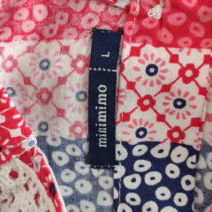 VESTIDO ML - MINIMIMO - TALLE 9 A 12 MESES - ROJO Y AZUL MOTIVO FLORES en internet