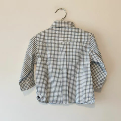CAMISA ML - TOMMY HILFIGER - TALLE 12 MESES - A CUADROS BLANCO Y CELESTE en internet