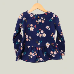 BUZO - CARTER'S - TALLE 4 AÑOS - AZUL MOTIVO FLORES - comprar online