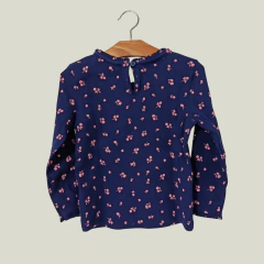 REMERA - GAP - TALLE 3 AÑOS - AZUL MOTIVO FLORES - comprar online
