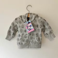 CAMPERA - OWOKO - TALLE 6 MESES - GRIS MOTIVO CALAVERITAS